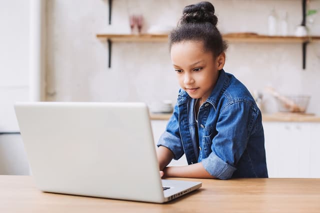 Kid with laptop