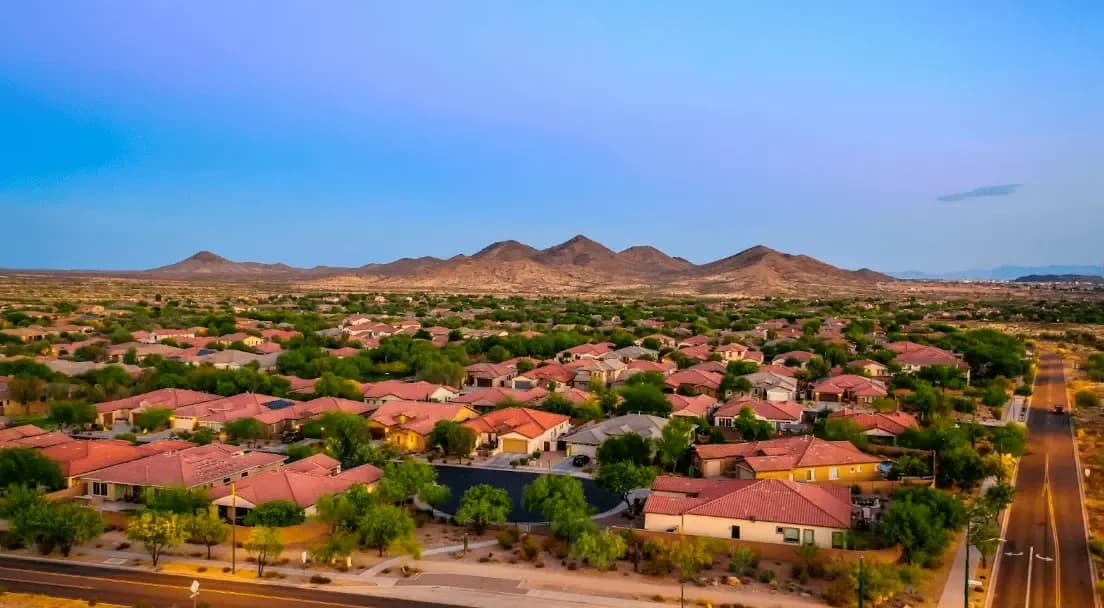 Aerial view of South west neighborhood