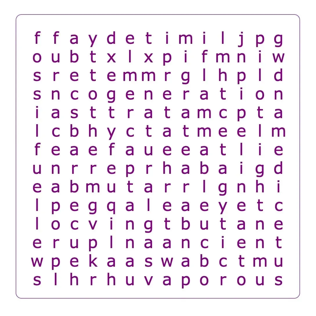 Natural Gas Word Search