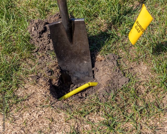 Yellow flag digging shovel