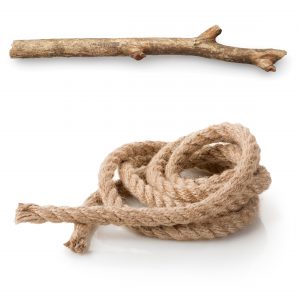Coil of rope isolated on a white background