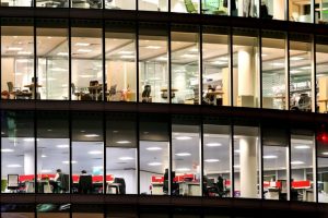 Office building at night